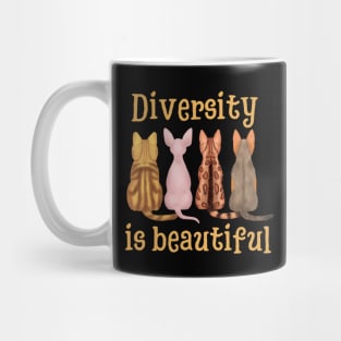 Diversity Is Beautiful | Gifts For Cat Lovers Mug